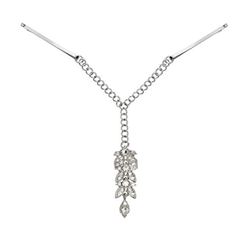 Tgirls Boho Crystal Hair Chain Jewelry Silver Rhinestone Pendant Festival Headband Beads Princess Headdress Hair Accessories for Women