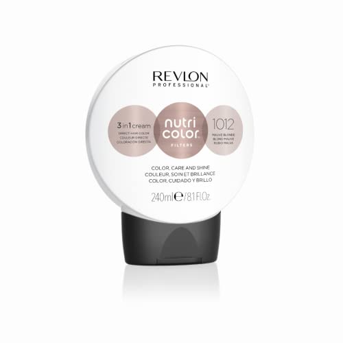 REVLON PROFESSIONAL Nutri Color Filters Maschera Colorata Capelli, Protettiva, Istantanea e Multidimensionale, Biondo Malva 1012, 240 ml