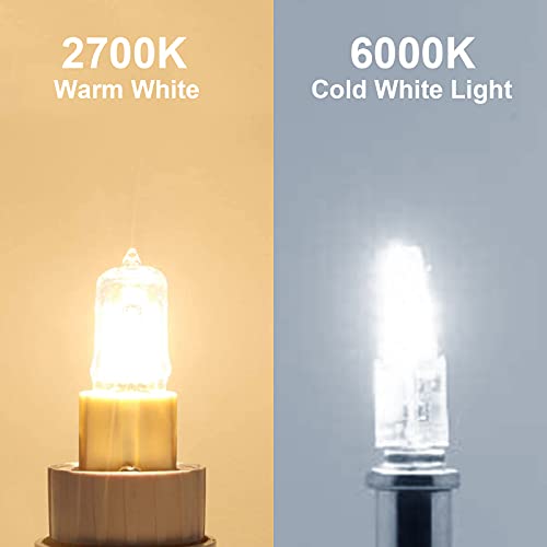 Jaenmsa G9 Halogen Light Bulbs, 12 Pack G9 Bulb 2 Pin Base JCD Type
