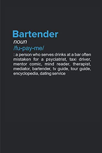 Bartender Notebook: Dot Grid Notebook (6x9 inches) with 120 Pages