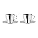 Ikea Espresso Tea Coffee Cup Stainless Steel With Saucer (2 Pack)
