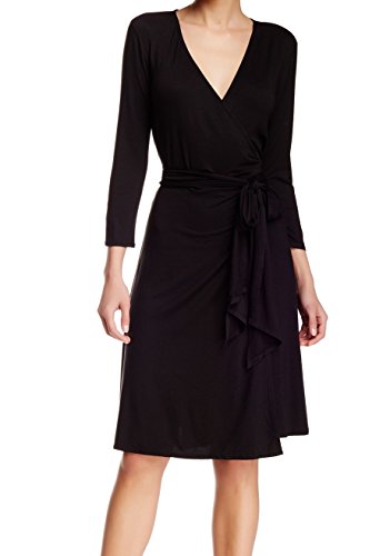 Max Studio Womens Knit Wrap Dress Black S | Desertcart Brunei