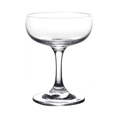 Cocktail Coupe glasses set of 4 – 5 Ounce Champagne flutes – Clear Champagne saucer – Ideal for Champagne Tower - Martini toasting stemware - Party cups for appetizers desserts - Great Wedding gift