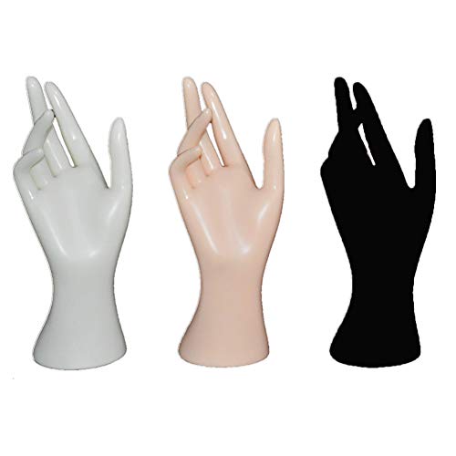 Mannequin Hand Finger Ring Watch Arm Holder Model Bracelet Bangle Right Jewelry Display Base Stand Wrist Gloves(White) - Thumbnail 7