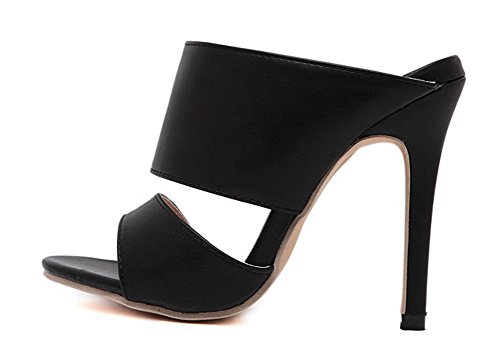 Aisun Women's Classic Simple Open Toe Dress Slip On Stiletto High