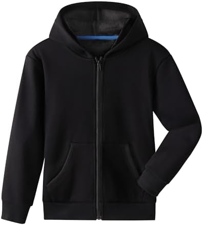 Amazon.com: Kid Nation Kids Soft Brushed Fleece Zip-Up Hooded