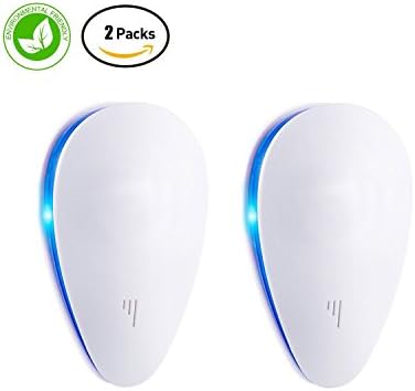 Iazhttg Ultrasonic Pest Repeller - 2 Pack Electronic Plug In Pest Control - Insects Repellent - Repels Mice, Bed Bugs, Mosquitoes, Spiders, Non-toxic Eco-Friendly, Human &amp; Pet Safe