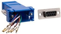 Dealsjungle Modular Adapter, Blue, DB9 Female to RJ45 Jack