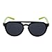 Flexible Rubber Kids Sunglasses for Boys and Girls - Bendable Unbreakable Silicone Gel Frame with Polarized Lenses - Black Frame & Neon Green Temples - by Optix 55