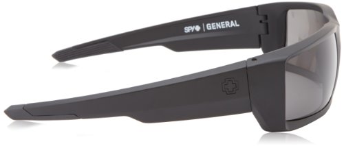 Spy Optics General Matte Black Wrap Polarized Sunglasses,Black,66 mm
