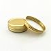 1 oz.Tins Gold Aluminum Metal Tin Round Screw Top Lid Containers Metal Storage Tin Jars Aluminum Tin Cans Travel Storage Tins for Lip Balm DIY Cosmetics Salves,1 Ounce/30 ML,10 Pack