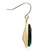 Green Crystal Pear Shape Dangle Earrings In Yellow Gold Tone