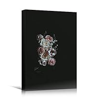 Canvas Wall Art Pink Arrangement Bouquet Expressive Floral Multicolor Photography Romantics - 12x18 inches