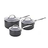 GreenPan Valencia Pro Casseroles en céramique anodisée dure et saine, 16 cm, 18 cm et 20 cm, 3 pièces, sans PFAS…