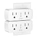 Gosund Wifi Smart Plug Outlet Dual Extender Mini Work with Alexa, Google Home, IFTTT, with Control Independently or Together, 10A, No Hub Required, FCC Listed (2 Pack)