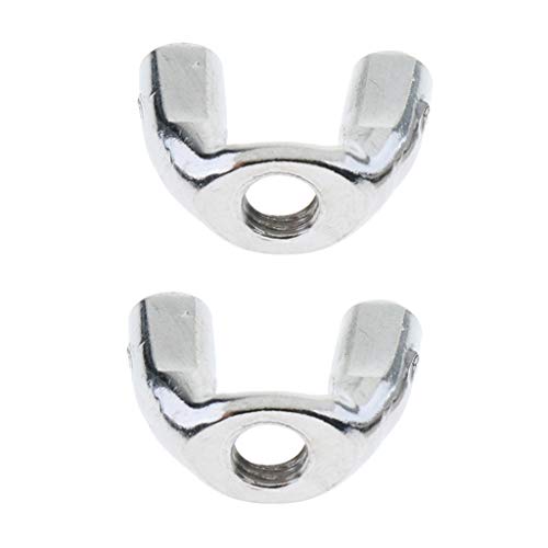B Blesiya 2x Durable Drum Set Cymbal Stand Wing Nut Hardware for Drum Kit Repairment - Silver, 8mm - Thumbnail 5