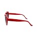 Fashion Large Women Lady Girl Oversized Heart Shaped Retro Sunglasses Cute Love Eyewear (red)