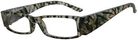 About Eyes G533 Manton Black/ Amber Ready to Wear Reading Glass with LED light Strength +3.00 with Soft Case by About Eyes