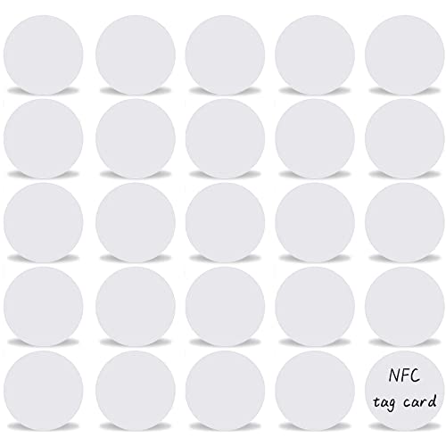 NFC Label,(25 Pcs) NTAG215 Blank Writable Circular 30mm Tag Card Programmable 504 Bytes Memory Compatible Amiibo All Mobile Phones and Devices that Support NFC (30mm) — image 1