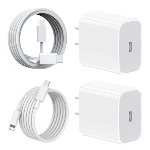 Cargador Tipo c Carga Rapida 20W [2 Packs],Cargador USB c con 2 Cable 1.5M(①Hilos Tejidos Compatible con iPhone 14/13/12/11/iPhone X ②Cable Flexible Compatible para iPhone 17/16/15 y Samsung Galaxy)