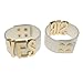 Coolcoco Adjustable Luxury Gold Letter White Leather Yes Sir Bracelet for Women Girls Kids Prime Cosplay Accessory (2 Pieces/Set)