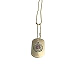 G503 - Omega Psi Phi Gold Double-Sided Dogtag with Chain