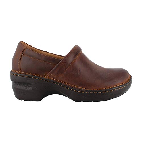 B.O.C. Women's, Peggy Slip on Clogs Brown Oiled 7.5 W