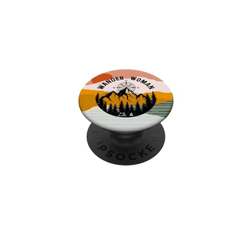 RV Camping Gear Funny Camping Wander Campfire Womens Hiking PopSockets Adhesive…