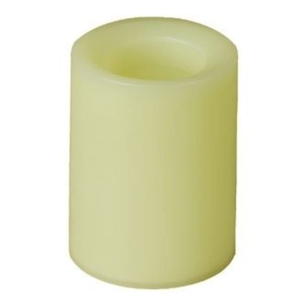 Candle Impressions CE702 Flameless Champagne Wax Pillar Candles, Short