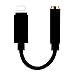 Lightning to 3.5mm Headphone Jack Adapter for iPhone 7/ iPhone 7 Plus Lightning Port to 3.5mm Female Audio Jack Headphone Cable Adapter (Balck)