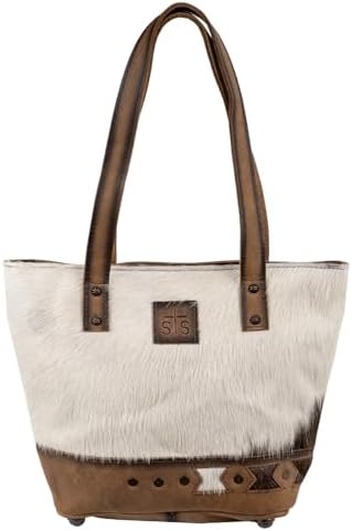 Amazon.com: Myra Bag Black & White Shade Cowhide & Leather  display picture 3