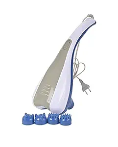 DUAL HEAD DOLFHIN BODY MASSAGER (WHITE & BLUE)
