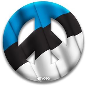 Peace Symbol Magnet of Estonia Flag by MEYOTO