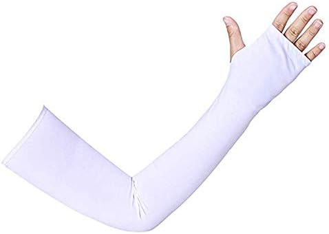 2-In-1 UV Protection Cooling Arm Sleeves UPF 50 Long Sun Ice Silk Neck Arm Cover Elastic Outdoor Sport Armwarmer Unisex Cooler Cool Hand Cover Sunblock Protective Gloves Cycling Anti-UV Bolero Shrug
