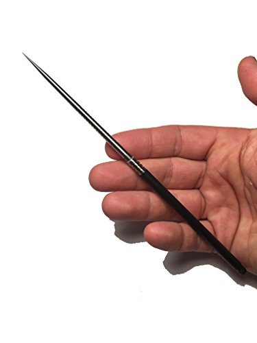 The Black Solid Titanium 4" EDC Ice Pick with protective case handle keychain Silver - Empire Tactical USA