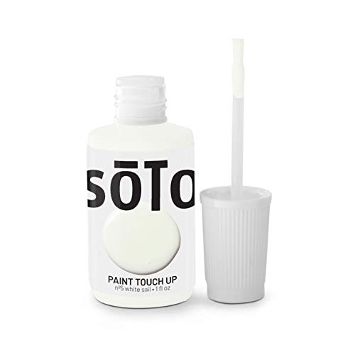 soto Paint Touch Up (Interior/Exterior) - Non-Toxic Interior Scratch + Scuff Repair: Wall, cabinets, Trim + molding, Furniture, Windows (Size: 1 fl oz, Sheen: Matte, Color: No. 05 White Sail)