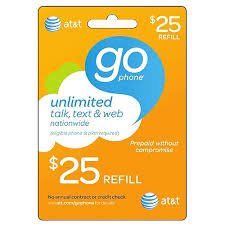 AT&T $25 Prepaid Refill Card