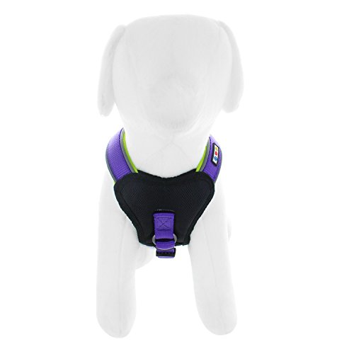 Pawtitas Pet Training Soft Adjustable Reflective Padded Puppy / Dog Harness Extra Extra Small Purple