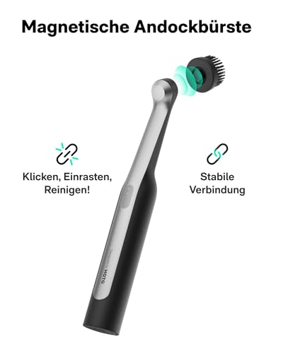 HOTO Wand Electric Cleaning Brush, USB-C Wireless Grout Brush with 12 Cleaning Heads, IPX7 Bathroom Cleaning Brush, Electric for Grouts, Corners, Floors, Tiles, Kitchen, 3D Printing Cleaning, Bathroom Gadgets