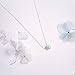 Amelery Pearl Necklace Simulated Pendant Pearl 9-10mm 925 Sterling Silver Chain 18'' Necklaces Jewelry for Women