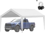 VEVOR 10x20ft Carport Replacement Canopy Cover Heavy-Duty Waterproof White view 10