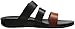 FitFlop Women's Gladdie Slide GLADIATOR Sandal, black/Tan, 8 M US