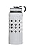 Hydroskins Water Bottle Silicone Sleeve for Hydro Flask, Takeya, ThermoFlask, Fifty/Fifty, Simple Modern,Protection and Grip (Clear w/ Glitter, 40 ounces)