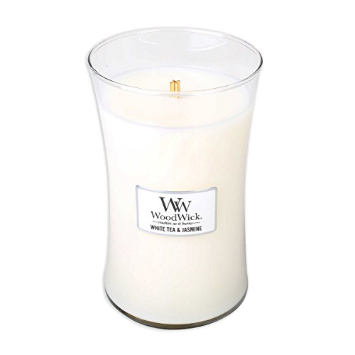 WoodWick White Tea and Jasmine Candle, Large 22 ounces
