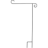 Wrought Iron Black Garden Flag Stand 40"H Briarwood Lane