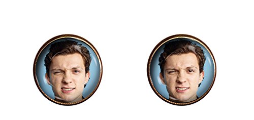 Chaoticfashion Spiderman earrings 12mm Tom Holland jewelry gift charm