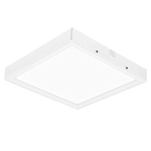 Hykolity 36W Quick Mount LED Canopy Light,12×12 inch, 4000lm Outdoor LED Parking Garage Lights, Low Bay Soffit Lighting Fixture for Apartment Carport, 5000K, 0-10V Dimmable [100W MH Equivalent]