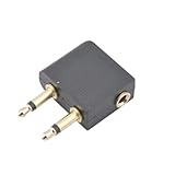 Leegoal (TM) 3.5mm Female to Dual 3.5mm Male Airline Headphone Adapter for Airplanes Flying