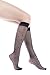 Womens Sheer Fashion Trouser Socks, Patterned Nylon Knee Highs (Assorted (6 Pack))