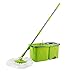 Delidge Twirl Wet Spin Mop and Bucket System for Floor Cleaning,Double Drive Stainless Steel Handlebar+Basket+Bucket+Mop Head, Easy Wring Microfiber Spin Mop